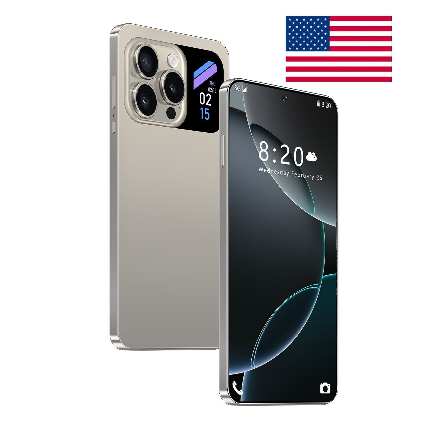 Hot selling Cheap big screen i16 with Secondary Screen cell Phone Android unlocked Dual SIM GSM smart AI Android gaming phone